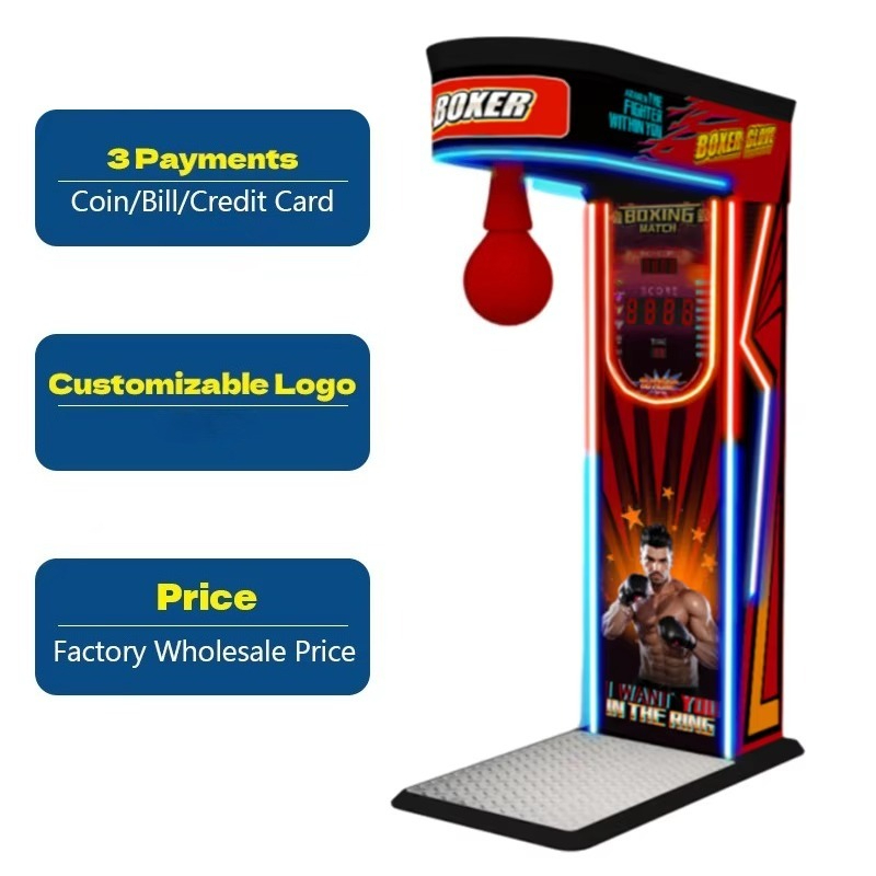 Boxing Machine Arcade - آلة ملاكمة ترفيهية تعمل بالعملة المعدنية،