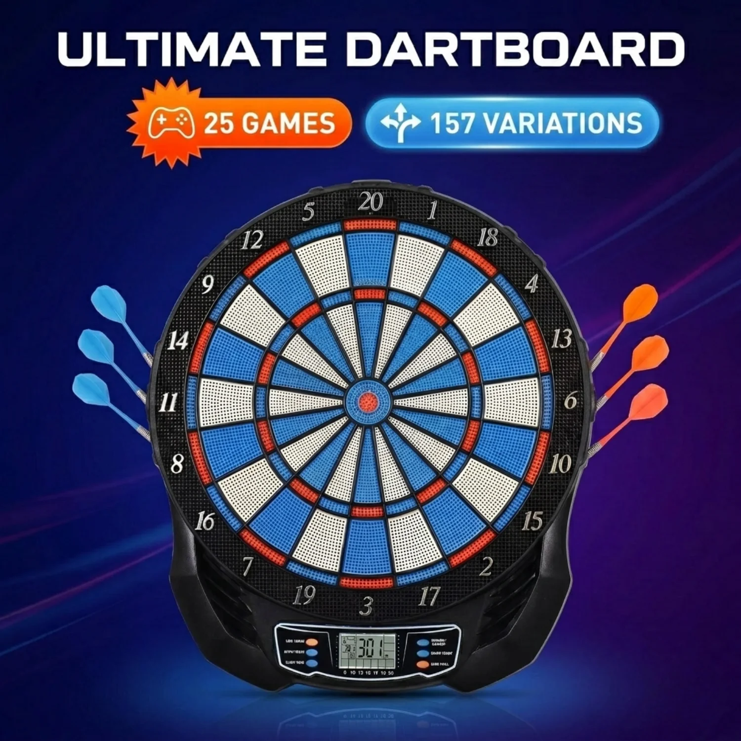 Electronic Dartboard Cabinet - لوحة رمي السهام الإلكترونية المتقدمة من