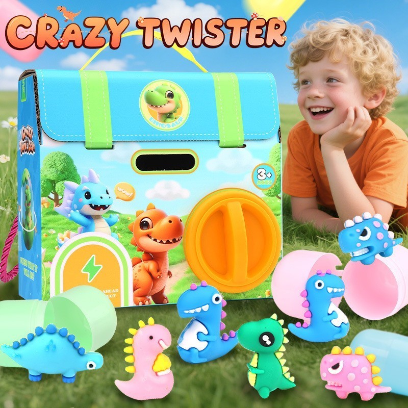 Prize Capsule Toy Machine - كبسولات مفاجآت على شكل ديناصورات، حقيبة