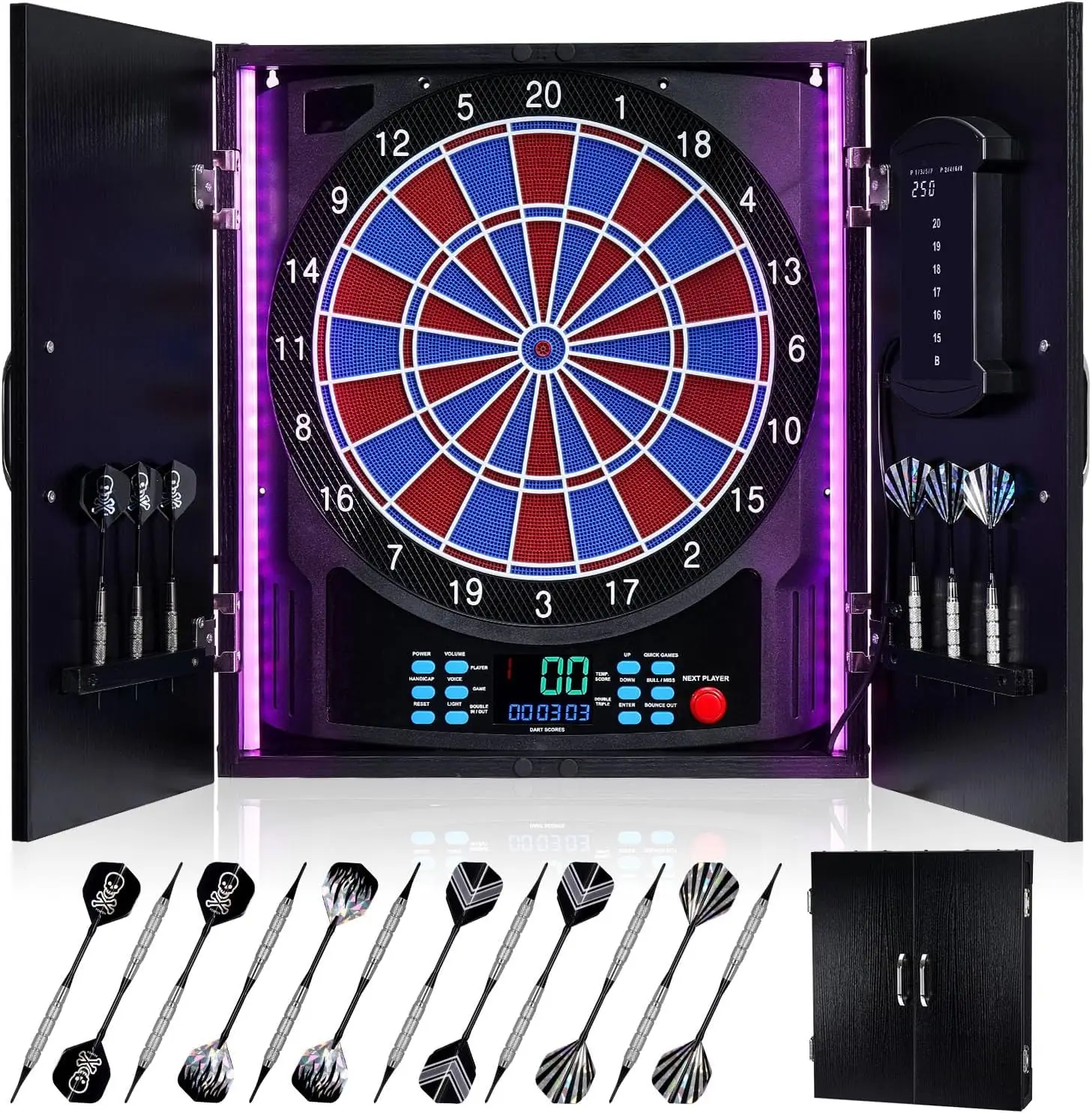 Electronic Dartboard Cabinet - لوحة سهام إلكترونية، خزانة سهام كهربائية
