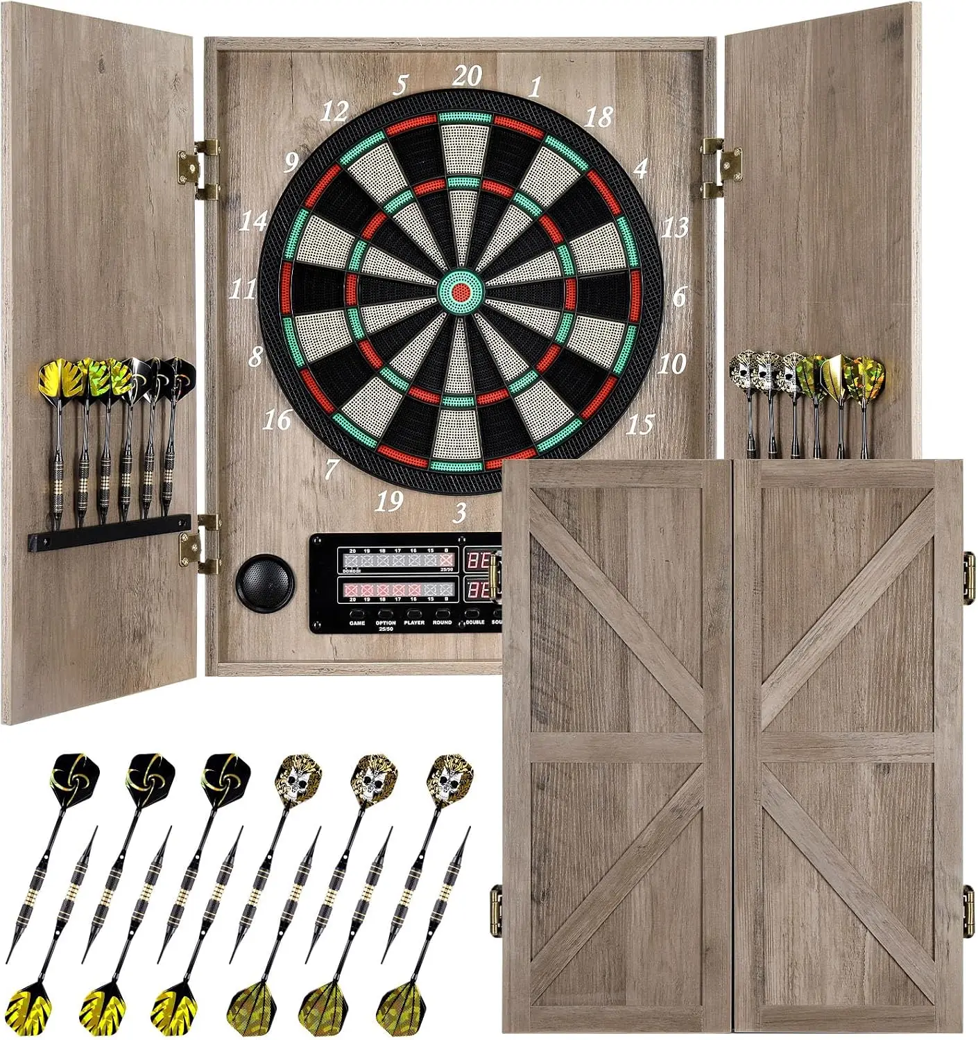 Electronic Dartboard Cabinet - لوحة سهام إلكترونية، خزانة لوحة سهام