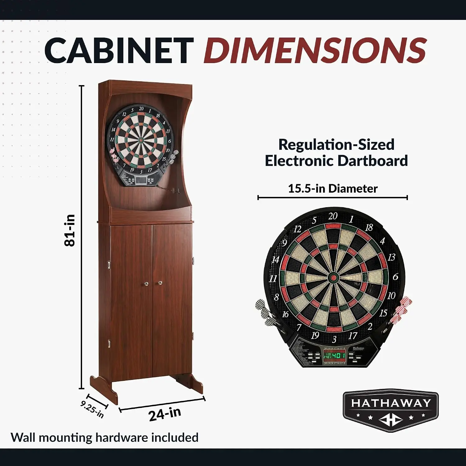 مجموعة خزانة لوحة السهام الإلك - مراجعة Electronic Dartboard Cabinet وسعره