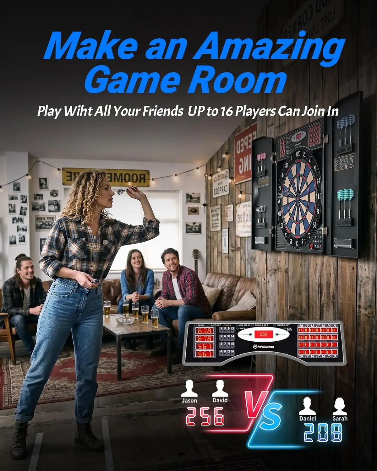 مجموعة لوحة رمي السهام الإلكتر - مراجعة Electronic Dartboard Cabinet وسعره