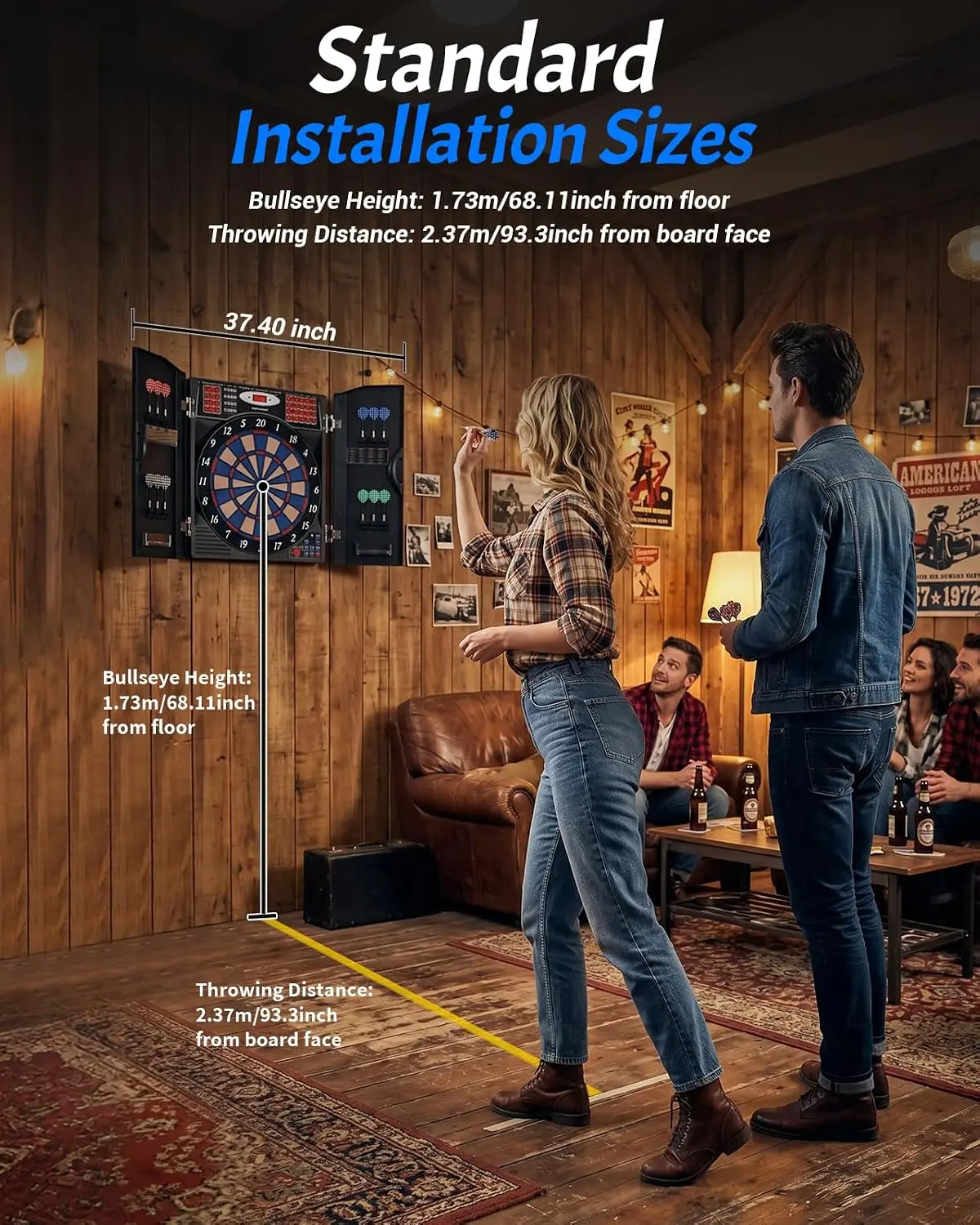 مجموعة لوحة رمي السهام الإلكتر - مراجعة Electronic Dartboard Cabinet وسعره