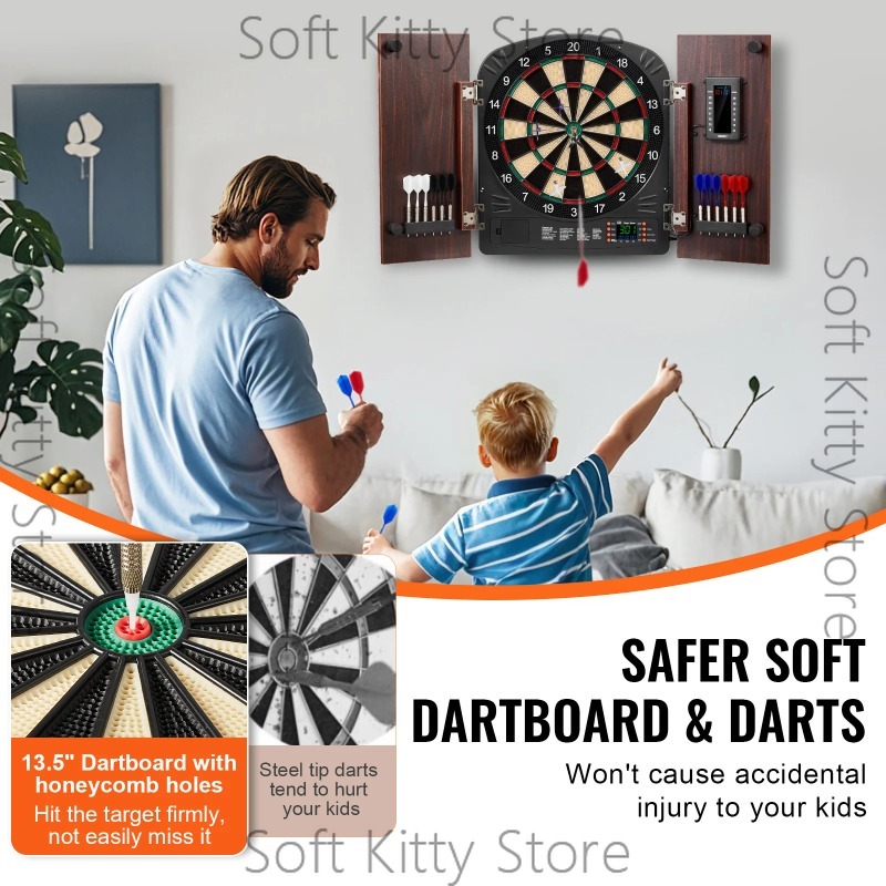 مجموعة لوحة رمي السهام مع خزان - مراجعة Electronic Dartboard Cabinet وسعره