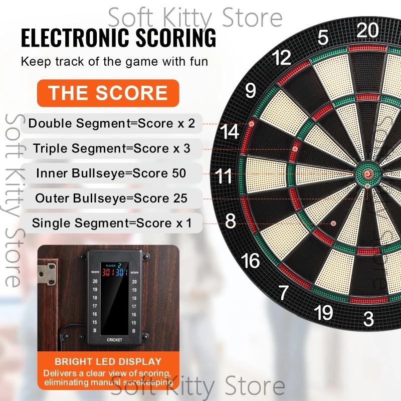 مجموعة لوحة رمي السهام مع خزان - مراجعة Electronic Dartboard Cabinet وسعره