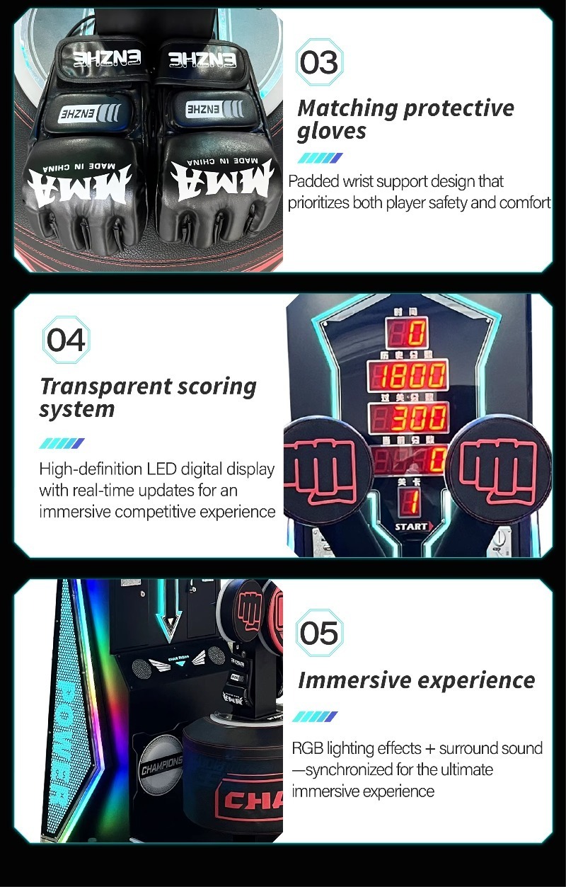 آلة ملاكمة تجارية كبيرة الحجم، - مراجعة Boxing Machine Arcade وسعره