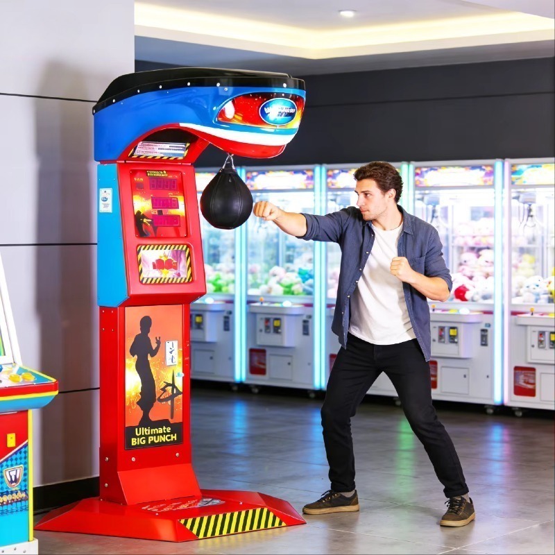 آلة ملاكمة تجارية كبيرة الحجم، - مراجعة Boxing Machine Arcade وسعره
