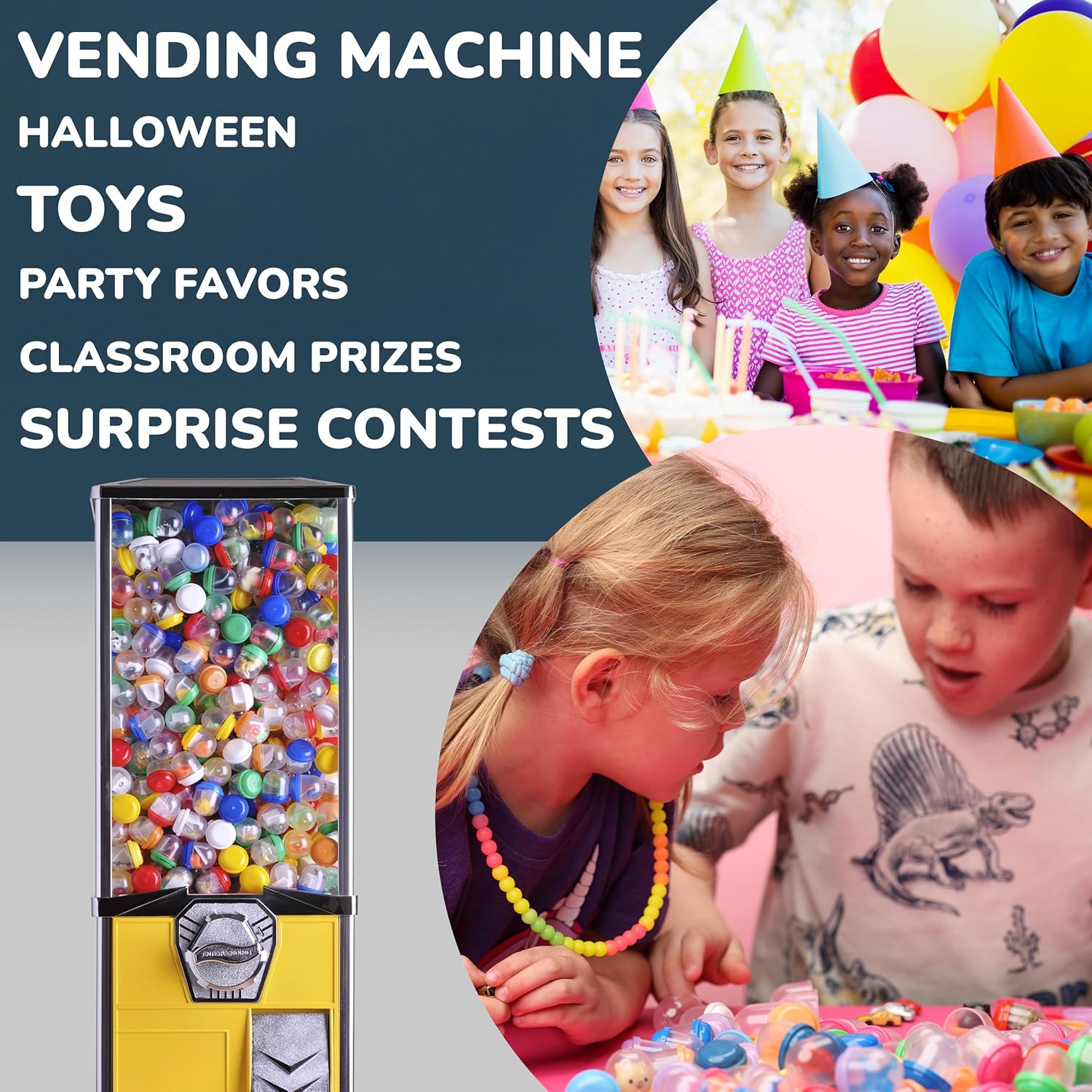 100-500 قطعة كبسولات مستديرة ف - مراجعة Prize Capsule Toy Machine وسعره