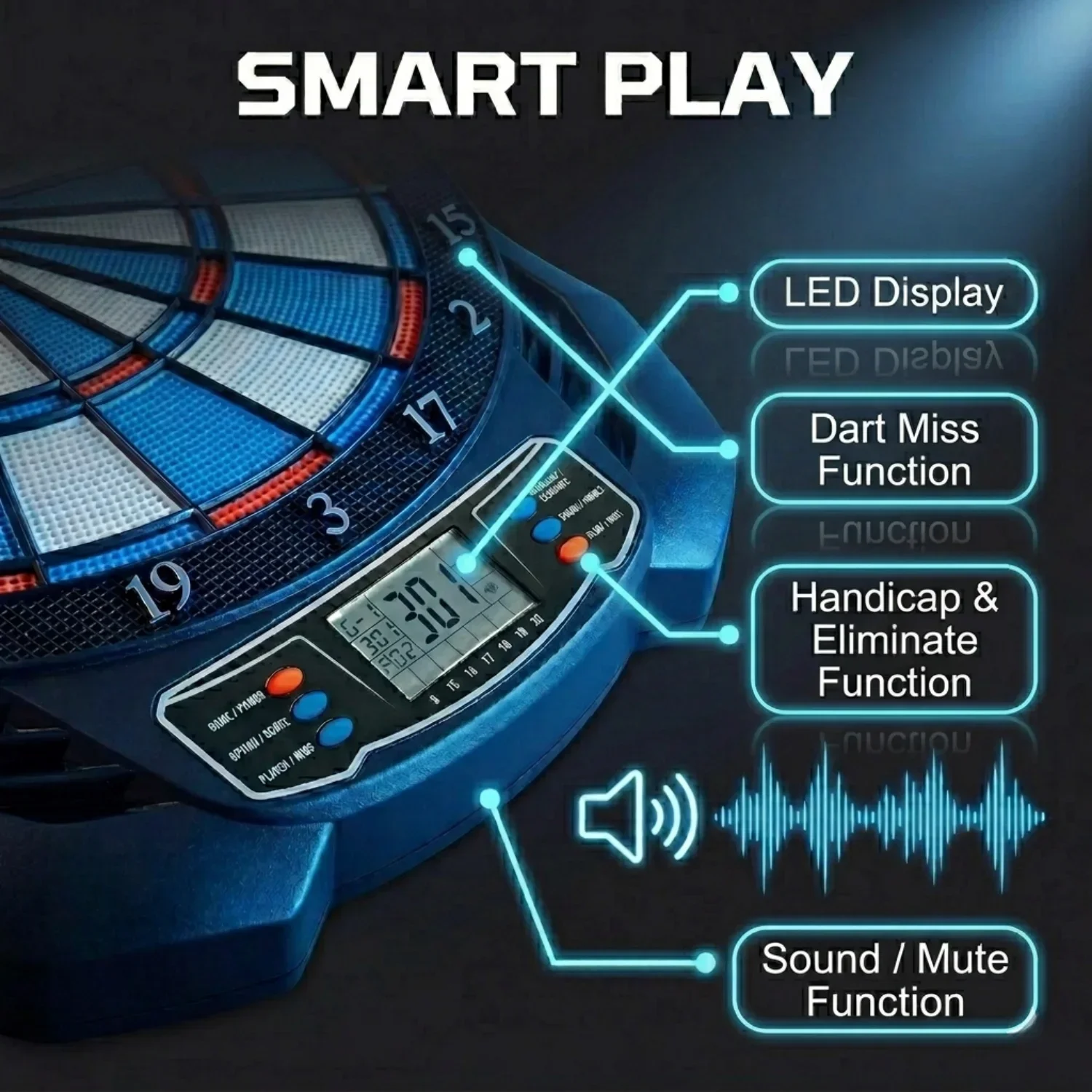 لوحة رمي السهام الإلكترونية ال - مراجعة Electronic Dartboard Cabinet وسعره