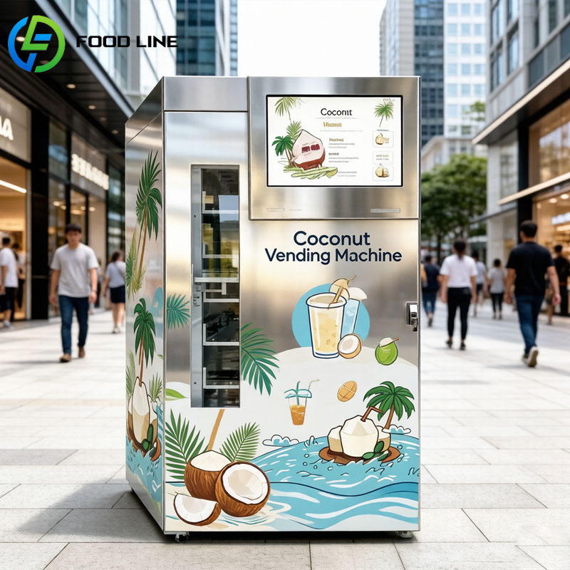 آلة بيع جوز الهند الطازج الذكي - مراجعة Open Vending Machine وسعره