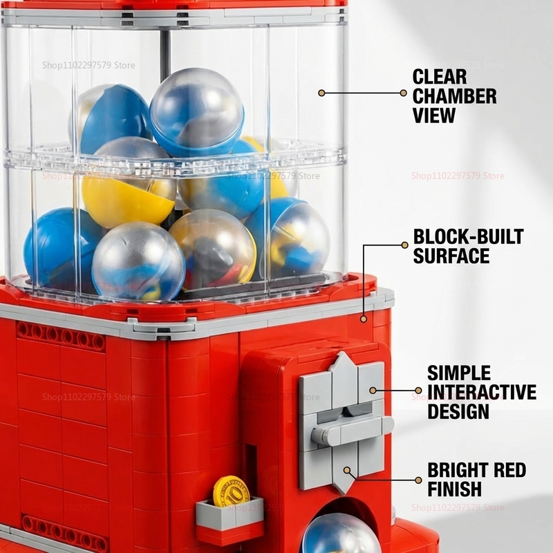 مجموعة مكعبات بناء ماكينة البي - مراجعة Arcade Vending Machine وسعره
